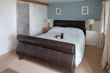 Bedroom one on the lower ground floor.
