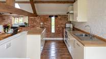 Fully equipped kitchen.