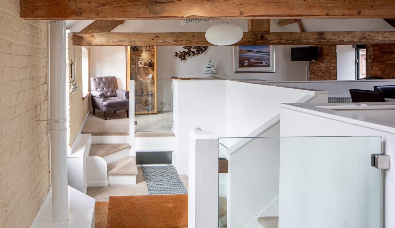 The ground floor is connected via several steps.