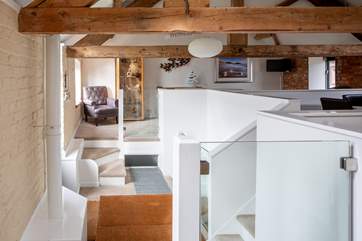 The ground floor is connected via several steps.