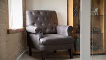 Super comfy chair in a sunny spot.