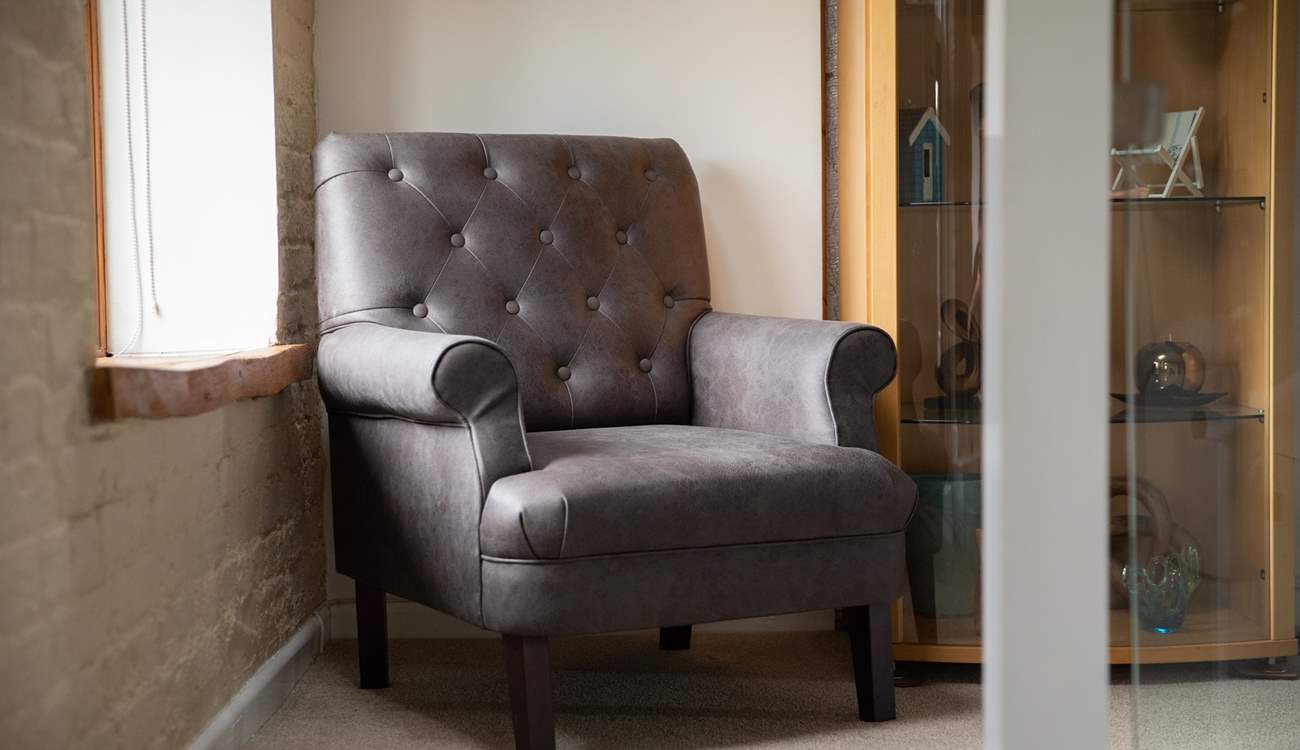 Super comfy chair in a sunny spot.