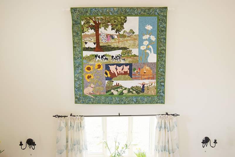 The owner of Dowstall Barn is an avid quilter and has made this lovely quilt which is displayed in the property.