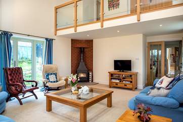 There is a lovely wood-burner in this sitting-room too.