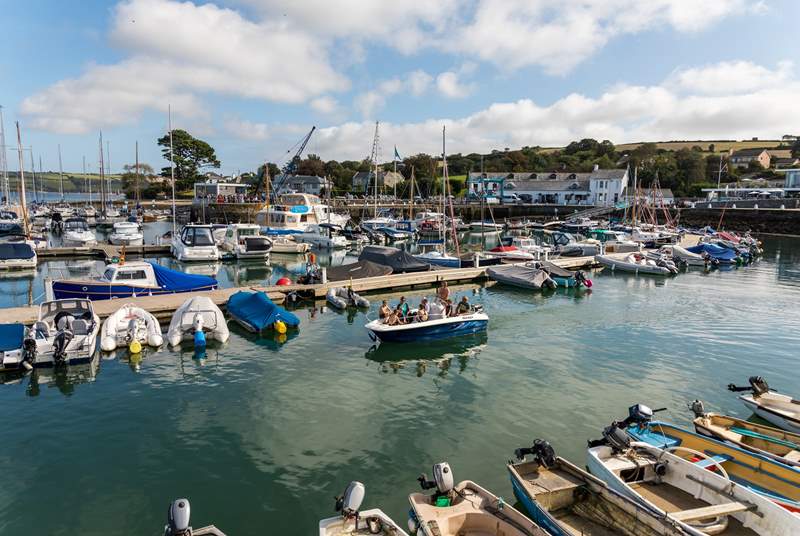 Enjoy wandering the pontoons at Mylor Harbour with an ice-cream in hand. 