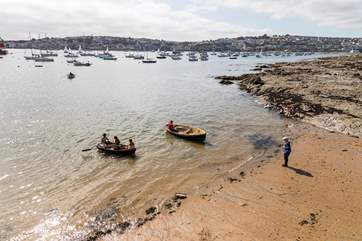 A sandy beach can be found at Flushing, a pretty fishing village.