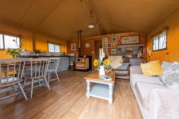 The lovely open plan interior.