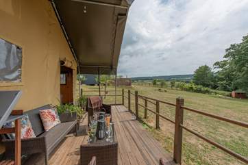 What lovely countryside views from the deck.