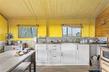 The open plan layout is great for socializing.