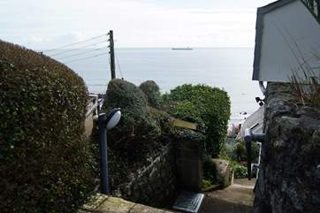 Don't let the view distract you as you descend the steps...