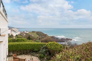 A bird's eye view of the garden terrace.