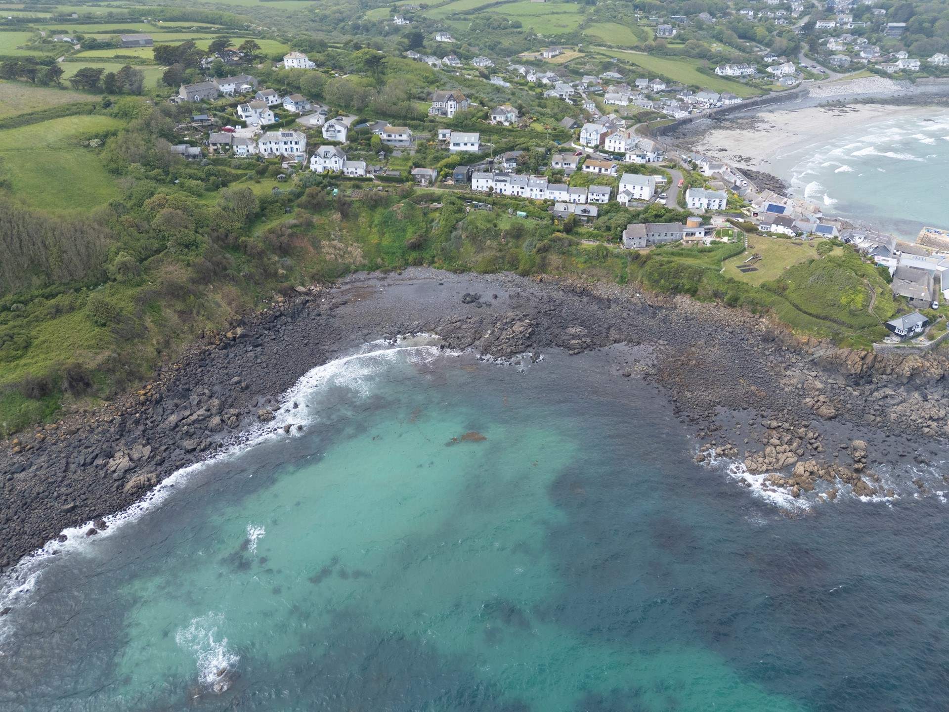 An aerial view of this unparalleled location.