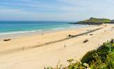 The golden sands of Porthmeor beach, St Ives. - Thumbnail Image