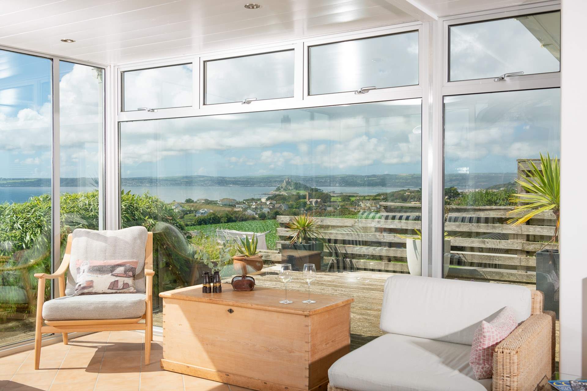 Enjoy the view with a glass of something special.