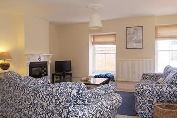 Two big sofas to stretch out and relax on.