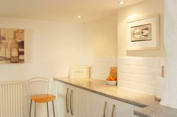 A place for the chef's helper to sit and prepare yummy snacks!
