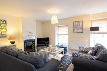 Two big sofas to stretch out and relax on.