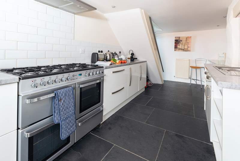 The large range-style cooker will delight the designated chef but with such a great choice of places to eat out, right on your doorstep, why not take a holiday from cooking as well?