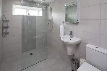 The shower-room on the lower ground floor.