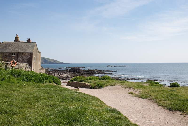 Wembury Beach has an excellent little cafe for a warming hot chocolate after a dip in the sea.