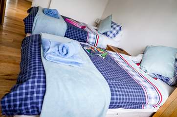 Bedroom one is situated to the front of the house.