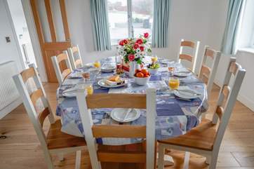 The dining-area is big enough for the perfect family feast, with the benefit of the open plan living.