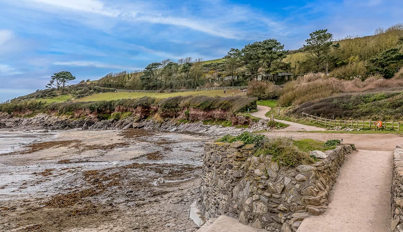 Head along the coast path to Heybrook Bay the scenery is simply fabulous.