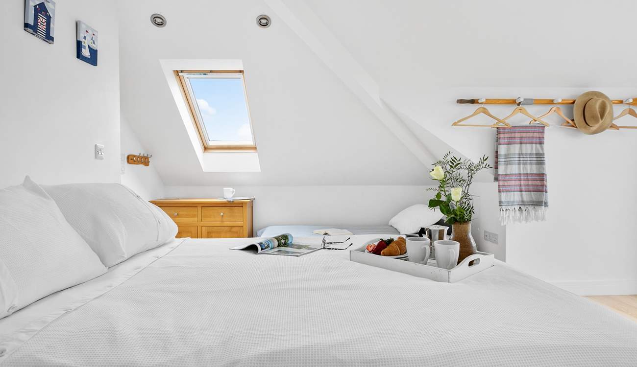 Bedroom Two is lovely and light.