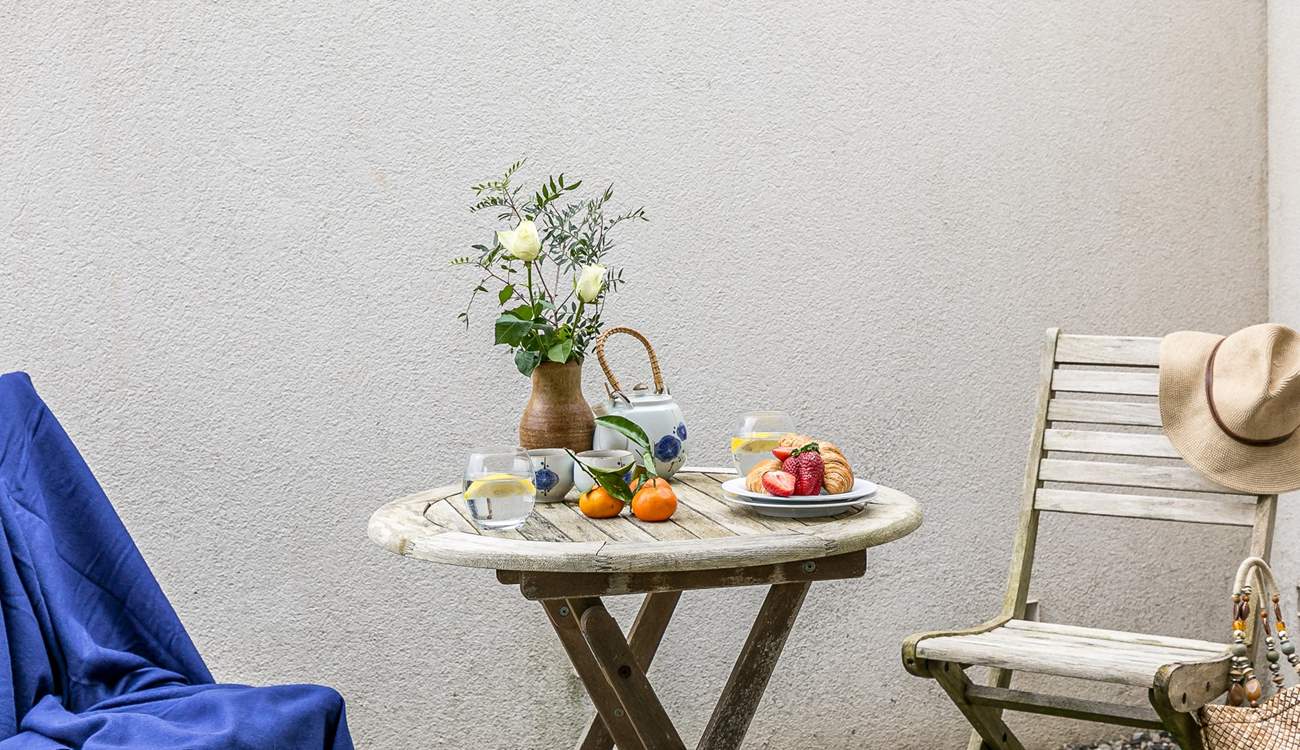 The lovely patio outside Bedroom Four.