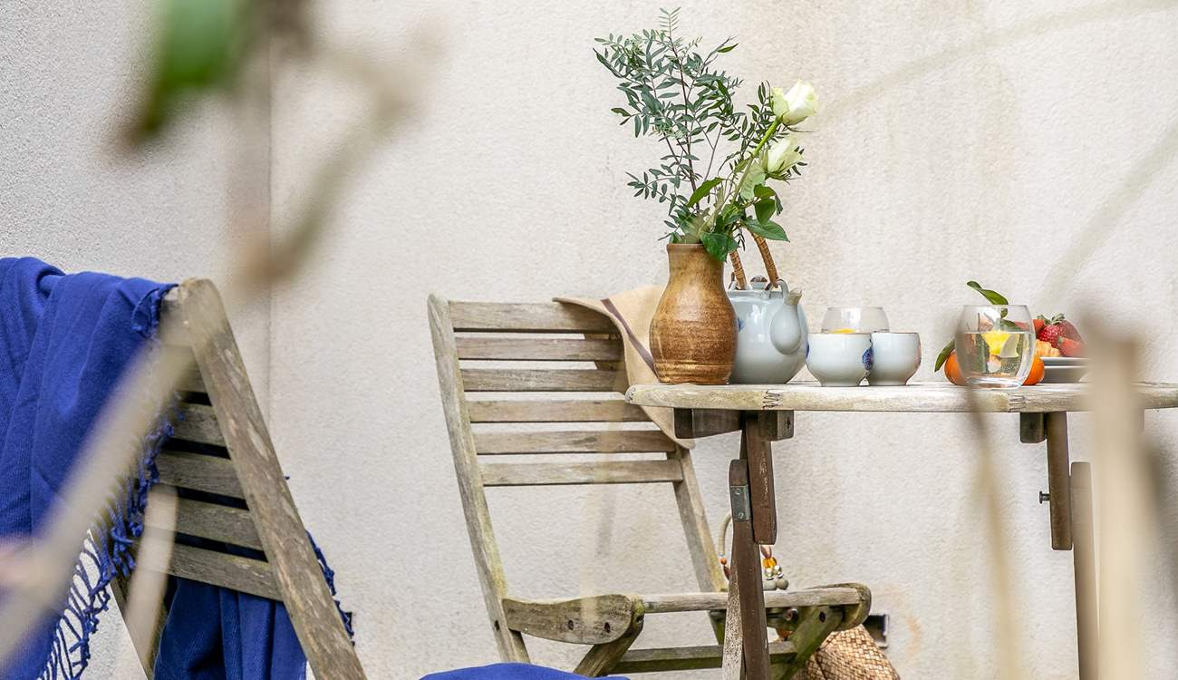 Step out of bedroom 4 on to your own private patio and outside shower for those warmer days.  There are also steps up the the main decking area. 