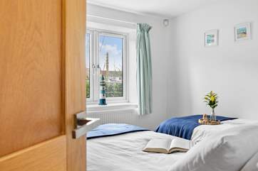 Bedroom 3 on the lower floor is a well positioned twin room, close to the shower room that is shared with Bedroom 4.