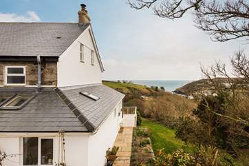 Looking towards the sea.