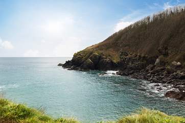 Get closer to the view down in the cove.