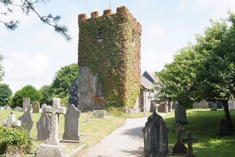 The pretty church in Ruan Minor is a few minutes' walk up the hill from the house and past the village shop on the way.