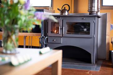 The log-fired range will keep you warm on those not so sunny days.