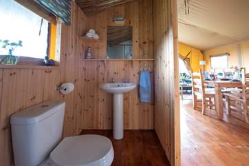 The spacious en suite shower-room.
