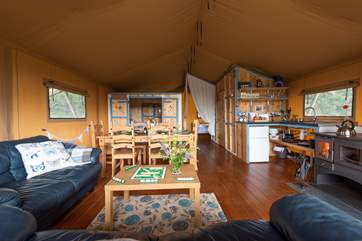 Open plan and plenty of space for everyone.