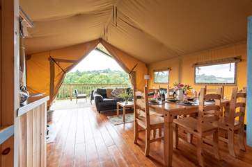A dining table with room for all.