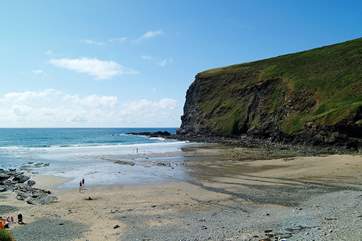 The lovely beach at Crackington Haven is just a 30 minute drive away.