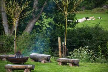 The fabulous communal fire-pit.