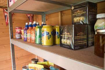 The honesty shop sells all sorts of necessities as well as Cornish treats.