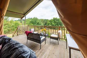 The deck is the perfect place to take in the fresh air and relax with a book.