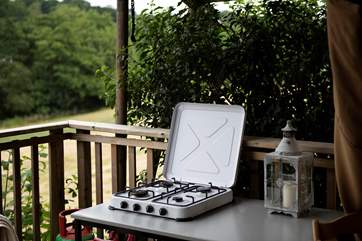 The Owners have thoughtfully provided a camping gas stove for cooking.