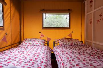 With lovely linens.