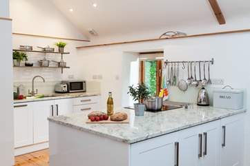 The kitchen-area is really quite spacious and has everything you need to cook a fabulous supper.