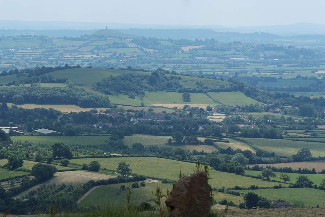 Somerset is a beautifully varied county. This view across the levels, with Glastonbury Tor in the distance, is taken from a vantage picnic point at the top of the Mendips.