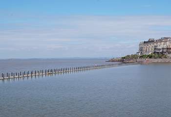 The north Somerset coast is an easy drive to the west. This is the boardwalk at Weston-super-Mare.