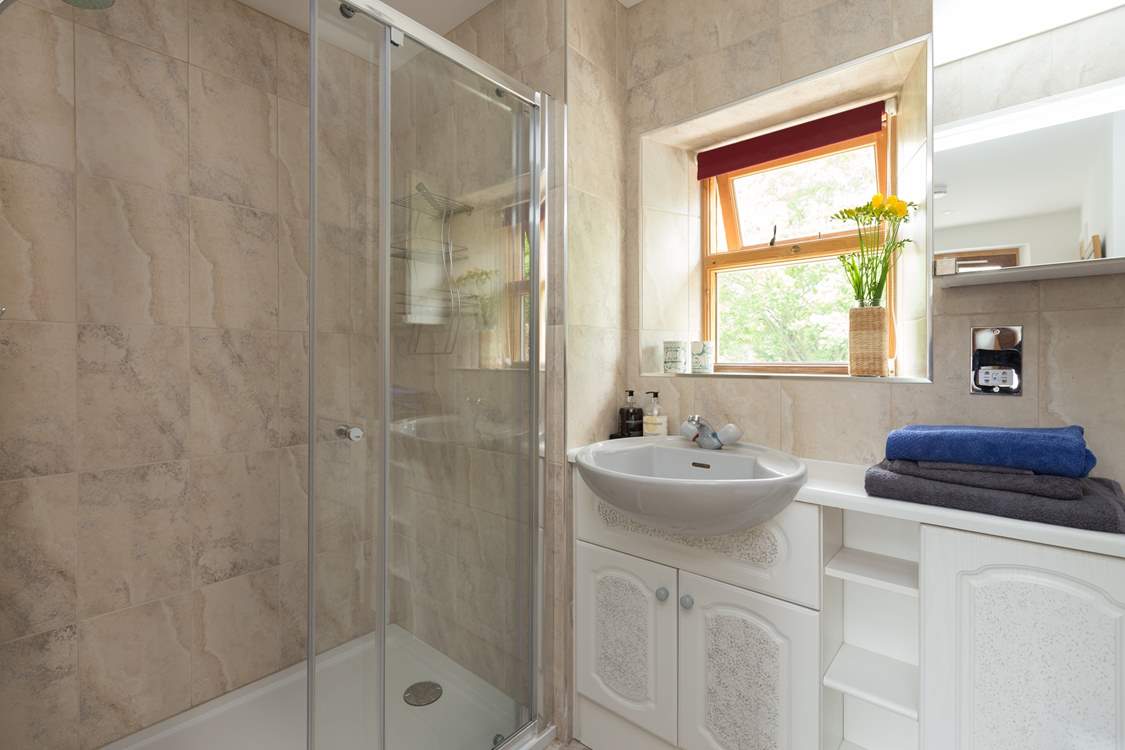 There is a shower-room with an excellent sized shower.