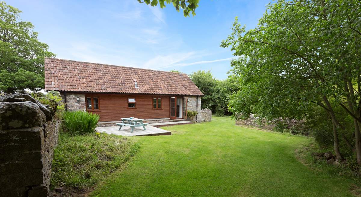 There are gardens on two sides of Ashey Barn, with a patio-area for eating outside if you wish. This is a very private setting.