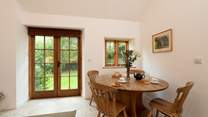 A lovely outlook from the dining-table.